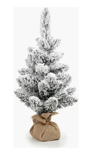 Mini Árvore De Natal C/led Pisca Pisca Floco Neve Decoração