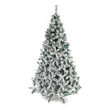 Arbol Navidad Naviplastic Pino Glaciar Vde Nevado No7 220cm Color Verde