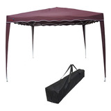 Gazebo Tenda Articulado Praia Barraca Portátil 3x3m Bordô