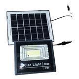 Reflector Solar Led 50w Con Batería, Control, Panel Y Soport