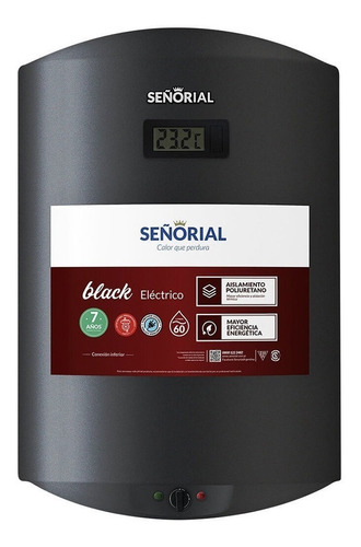 Termotanque Eléctrico Señorial Family Black Tsbe-60 60l