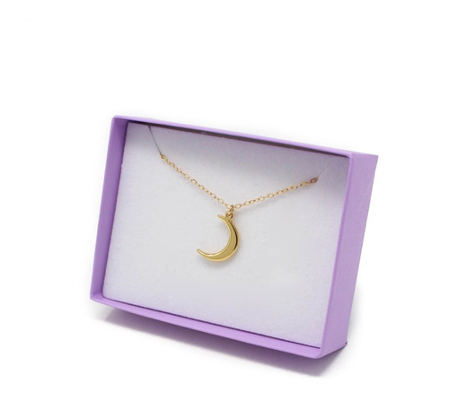 Collar De Luna Chapa De Oro De 22k + Envió Gratis