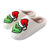 Pantuflas Calentitas Algodón Para Pareja De Invierno Grinch