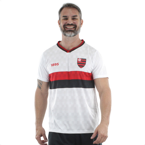 Camisa Masculina Flamengo Schoolers Original Branca Adulto