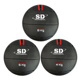 Medball Set Balón Medicinal 4, 6 Y 8kg Crossfit Fitness