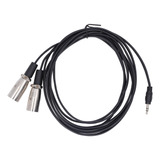 Cable Adaptador De Micrófono De 3,5 Mm A Doble Xlr De 10 Pie