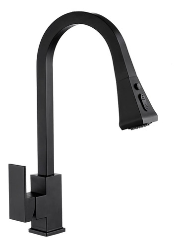 Llave Grifo Lavaplato Monomando Extensible Moderna Negra