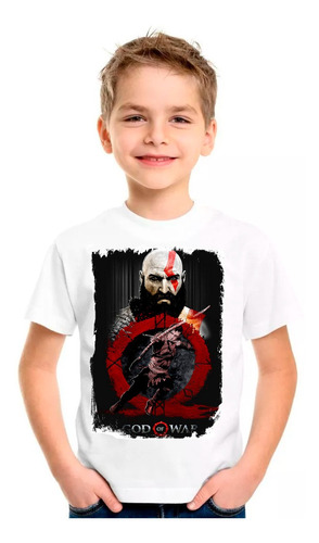 Camisa Raglan Camiseta Gow Game Kratos Blusa Regata Moleton