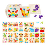 Set 30 Juguete De Madera Rompecabezas Puzzles Para Niños