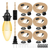 6 Piezas De Cable Colgante De 15 Pies, Colgante De Techo Vin