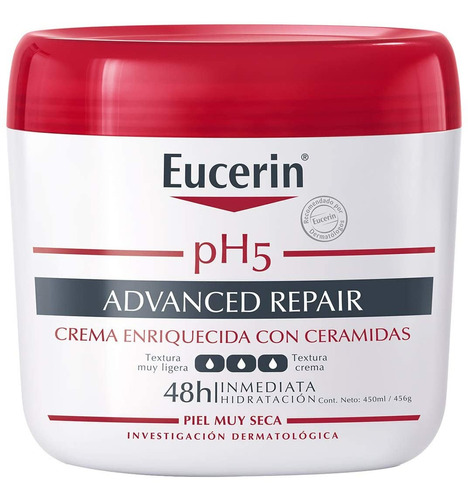 Crema Líquida Eucerin Intensiva Advance Ph5 En Frasco 450 Ml