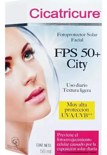 Cicatricure City Fotoprotector Solar Facial Fps 50 De 50ml