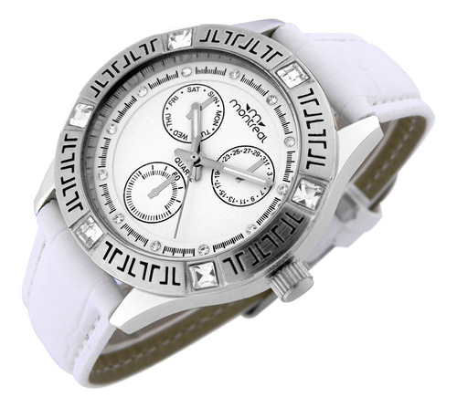 Reloj Montreal Mujer Ml903 Strass Malla De Cuero Sintético