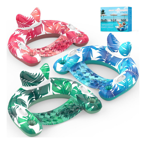 Flotadores Piscina, Pack 3 Flotadores Hinchables Co...