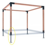 Kit 4 Bases Cementables Para Pergola O Gazebo De 3 