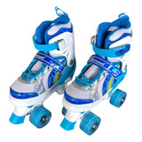 Patins Infantil White Com Luzes Led Nas Rodas 28 Ao 40