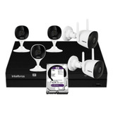 Kit 5 Câmera Wifi Ext. Int. Im5 Imx Nvr 8ch Hd 1tb Intelbras