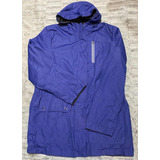 Chamarra Doble Vista Izod Morado /gris Mujer Talla M