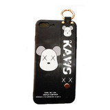 Funda Compatible iPhone 11 X Xr Xs 8 7  + Correa Mujer Kaws