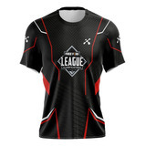 Camiseta Camisa  Inteira Sublimada Gamer Free Fire League 