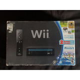 Consola Wii Negro + Cables + Controles + Caja Sin Juegos