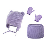 Conjunto De Tres Piezas De Gorro Infantil.