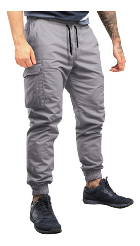 Pantalon Cargo Bolsillos Hombre Jogger Jogging