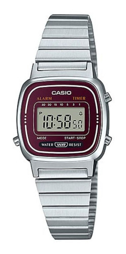 Reloj Vintage Casio La670wa Original - Tono Rojo