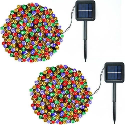 Guirnalda De Luces Solares De Navidad Al Aire Libre, Paquete