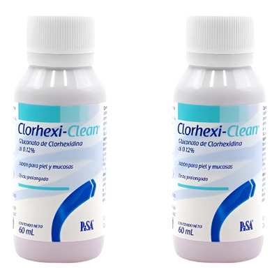 Clorhexidina .12% 2 Pack Clorhexi Clean Antiséptico 60 Ml Sin Fragancia | Envío gratis