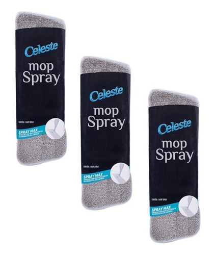Mop Spray Celeste - Refil - Peça Reposição Kit C/03