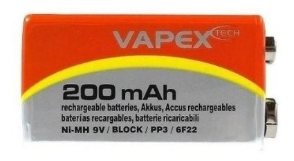 Batería 9v 200mah Vapex Recargable V005