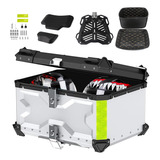 Caja Moto Top Case Aluminio Baul Con Respaldo Y Base 65 L