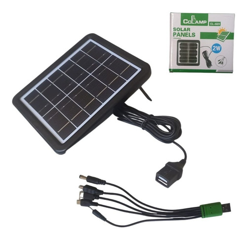 Panel Solar Cargador Celular 2 Watts 6 Voltios Cclamp Cl-620