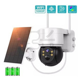 Câmera Segurança Full Hd Dome Energia Solar Wi-fi Chip 4g Cor Branco
