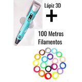 Láliz 3d Celeste Con 100 Metros De Filamentos