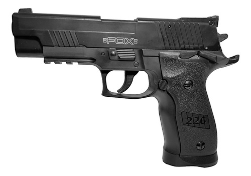 Pistola Fox Replica P226 6mm Resorte 14 Disparos + Kit