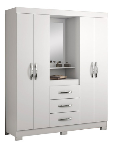 Guarda-roupa 4 Portas Nt 5015 Branco - Notável