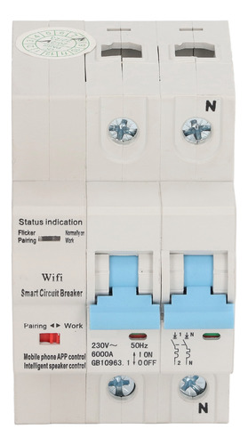 Interruptor De Circuito Wifi 2p, Montaje En Riel Din, Contro