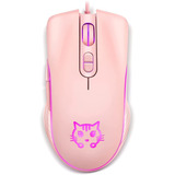 Mouse Con Cable Usb Ergonomico Gamer, Rosa | Greshare Gs-...