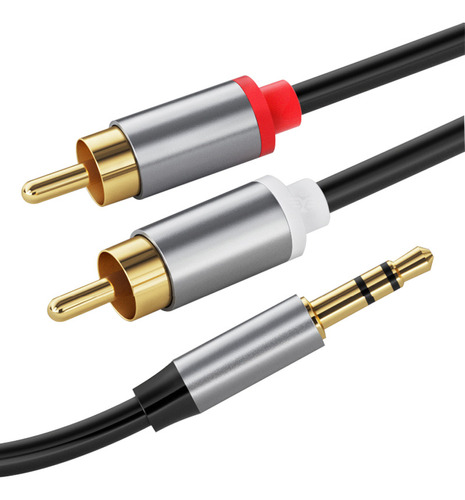 Cable Auxiliar Audio De 2 Metros Con Conector De 3.5mm A Rca