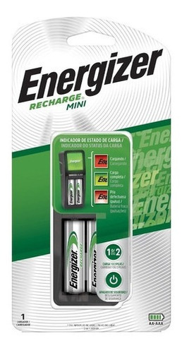 Cargador Maxi Energizer (ch2pc4) 2 Pilas Recargables Aa