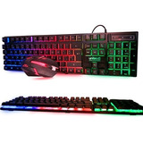 Combo Mouse Y Teclado Gamer Rgb Unitec