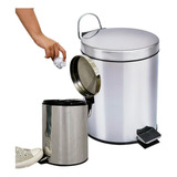 Cesto De Lixo Lixeira Inox 5 Litro C/ Pedal Cozinha Banheiro