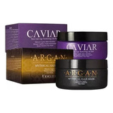 Mascara Capilar Argan Caviar 250gr Fidelite Kit Combo