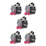 Kit 5 Caixa Transporte Para Cães E Gatos Durapets Rosa Nº2