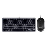 Kit Negro Mouse Y Teclado Pequenos Ergonomicos