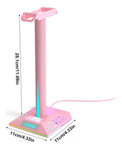 Auriculares Modernos Rgb Touch Pink Para Juegos De Pc Con So