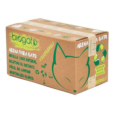 Arena Para Gatos 15kg Biogato Ecofriendly Aglutinante, Control de Olores | Meses sin interés