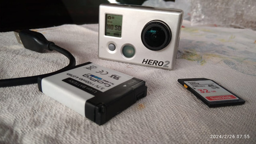 Gopro Hero 2 Usada + Bateria Extra + Cart 32gb + Cabo 